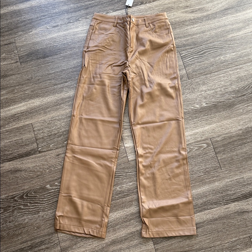 Leather Tan Pants